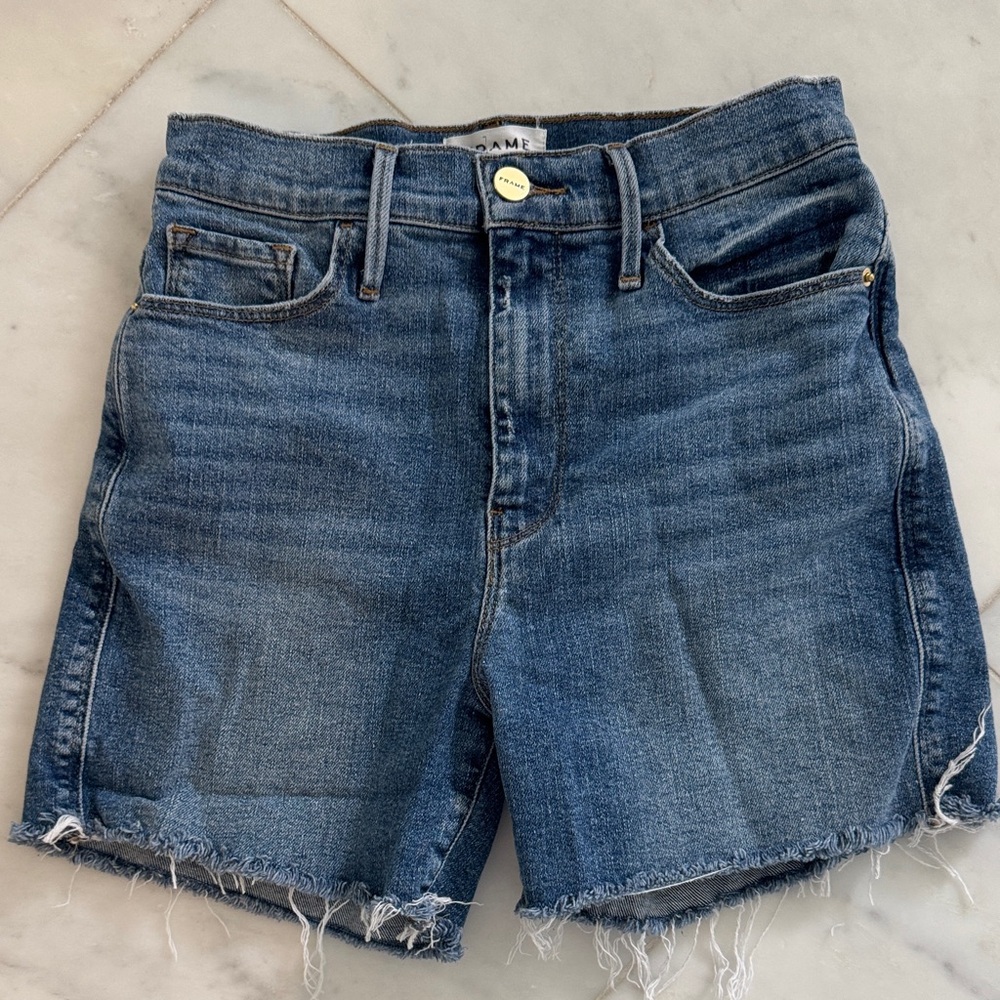 Frame Denim Blue Cutoff Shorts